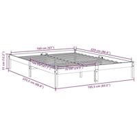 Bedframe extra lang zonder matras massief grenenhout 160x220 cm - thumbnail