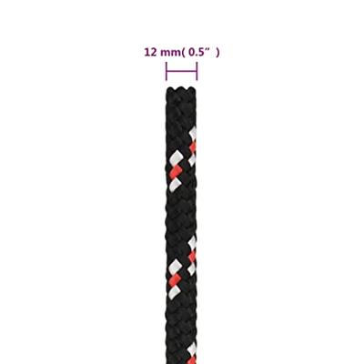 Boot touw 12 mm 25 m polypropyleen zwart