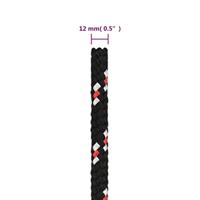 VidaXL Boot touw 12 mm 25 m polypropyleen zwart - thumbnail