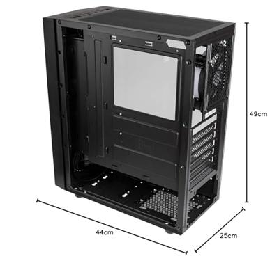 Kolink INSPIRE K7 Midi-tower Gaming-behuizing Zwart