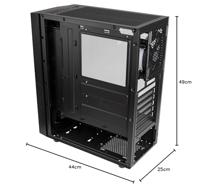 Kolink INSPIRE K7 Midi-tower Gaming-behuizing Zwart - thumbnail