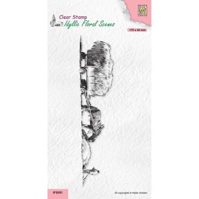 Nellie's Choice • idyllic floral scenes clear stempel slimline hay time