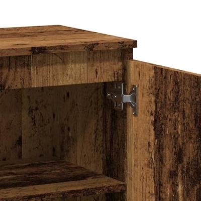 Dressoir 60x35x70 cm bewerkt hout oud houtkleurig