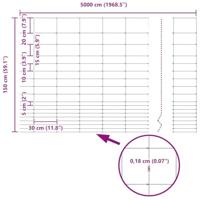 Weidehekwerk Zilver 50 x 1.5 m Gegalvaniseerd staal - thumbnail