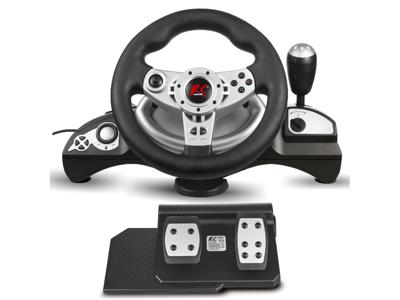 NanoRS RS700 game controller Zwart, Zilver USB Stuur Analoog/digitaal Android, Nintendo Switch, PC, PlayStation 4, Playstation 3, Xbox One - thumbnail