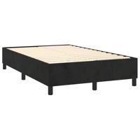 Boxspring met matras fluweel zwart 140x190 cm - thumbnail