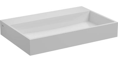 Fontein Clou Mini Wash Me Plus 48x32x7.5cm Mirenaal Marmer Glans Wit (Met Voorbewerkt Kraangat)