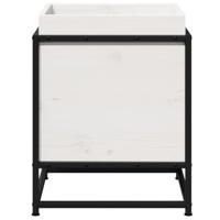 VidaXL Plantenbak 40x40x50 cm massief grenenhout wit - thumbnail