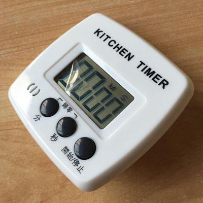Keuken timer digitale elektronische luid alarm magnetische backing met houder voor koken bakken sport games Office (zwart)