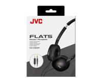 JVC HA-S160M-B - Flats opvouwbare en compacte hoofdtelefoon in glanzende trendy kleur, met schakelaar voor microfoon aan/uit, ideaal voor telewerken en online seminars (zwart) - thumbnail