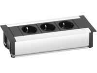 EVOline 159610000900 Stekkerdoos 3-voudig Aluminium, Zwart Randaarde stekker 1 stuk(s) - thumbnail