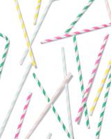 HEMA Papieren rietjes gestreept - 100 stuks - thumbnail