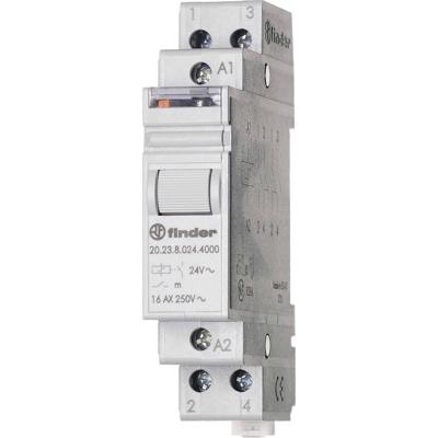 Finder Serie 20 omstelaar, 1 open contact + 1 gesloten contact 110 VAC, AGSN02 35 mm