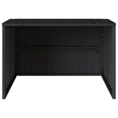 VidaXL Garage voor robotmaaier 86x90x52/57 cm poly rattan zwart VidaXL Garage voor robotmaaier 86x90x52/57 cm poly rattan zwart