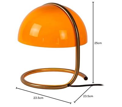 Lucide CATO - Tafellamp - Ø 23,5 cm - 1xE27 - Oranje