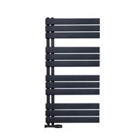 Belrad Handdoekradiator - links - aansluiting/comb - 1200X500mm- Zwart BUCZ1200500 - thumbnail