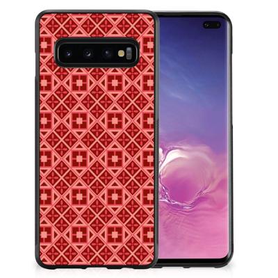 Samsung Galaxy S10+ Bumper Case Batik Rood Samsung Galaxy S10+ Bumper Case Batik Rood