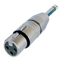 Neutrik NA2FP XLR-adapter XLR-bus - Jackplug male 6,3 mm Mono Inhoud: 1 stuk(s) - thumbnail