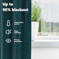 VidaXL Verduisterende gordijnen 2 pcs donkergroen 140 x 260 cm fluweel - thumbnail