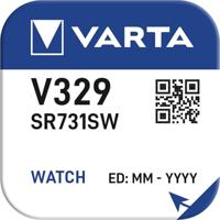 Varta Knoopcel 329 1.55 V 1 stuk(s) 37 mAh Zilveroxide SILVER Coin V329/SR731 NaBli 1 - thumbnail