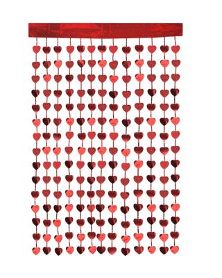 HEMA Glitter gordijn hartjes rood