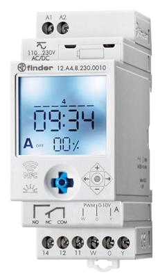 Finder 12.A4.8.230.0010 Schakelklok voor DIN-rails 230 V/DC, 230 V/AC Weekprogramma
