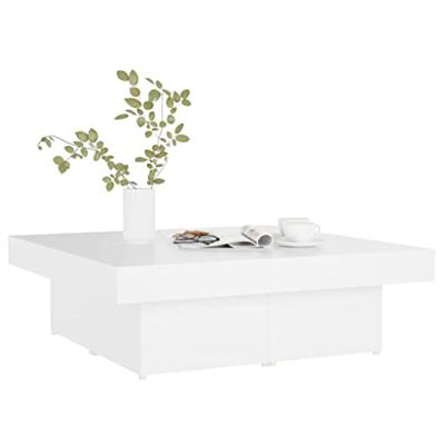 Salontafel 90x90x28 cm spaanplaat wit