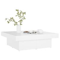 Salontafel 90x90x28 cm spaanplaat wit - thumbnail