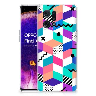 OPPO Find X5 | TPU Hoesje | Blokken Kleurrijk OPPO Find X5 | TPU Hoesje | Blokken Kleurrijk