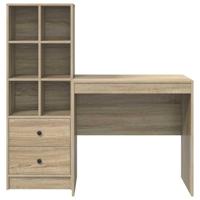 Bureau met lade 2 pcs Sonoma Eiken - thumbnail