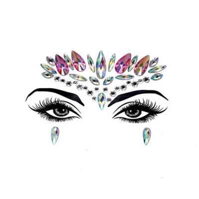 3 PC'S voorhoofd groene Masquerade make-up acryl gezicht sticker stijl: YT-02