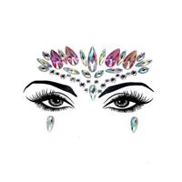 3 PC'S voorhoofd groene Masquerade make-up acryl gezicht sticker stijl: YT-02 - thumbnail