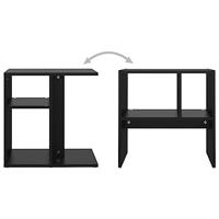 Bijzettafel 50x30x50 cm spaanplaat zwart - thumbnail