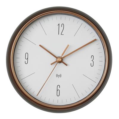 TFA Dostmann 60.3547.10 Wandklok Zendergestuurd 22.3 cm x 70 mm Grijs, Koper