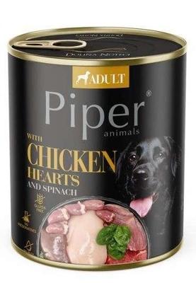 DOLINA NOTECI Piper Chicken hearts with spinach - Nat hondenvoer - 800 g
