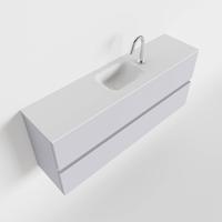 MONDIAZ ADA 120cm toiletmeubel cale. LEX wastafel talc midden 1 kraangat - thumbnail
