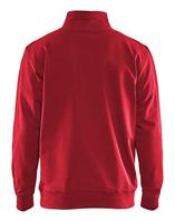 Blåkläder Sweatshirt bicolour met halve rits 33531158 | Rood/Zwart | Maat XL - 7330509596982 - thumbnail