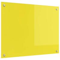 VidaXL Keuken spatscherm geel 80 x 60 cm gehard glas - thumbnail