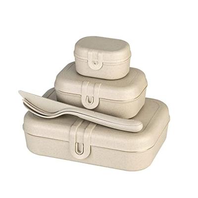 Koziol Bio-Circulair Pascal Ready lunchbox en bestekset - 6-delig - Bruin