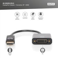 Digitus AK-340401-001-S DisplayPort / DVI Adapter [1x DisplayPort stekker - 1x DVI-bus 24+5-polig] Zwart 15.00 cm - thumbnail