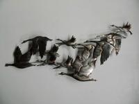 Wanddecoratie metaal eenden - thumbnail