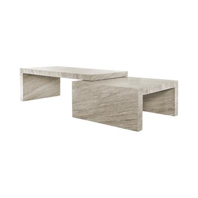 Richmond Salontafel 'Novaz' Marmer, Set van 2 stuks