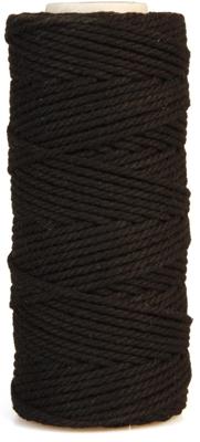 Bouhon macramétouw 200 g , ca.130 m, dikte: 2 mm, zwart