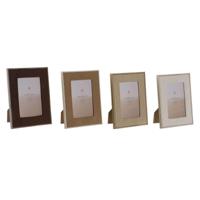 Fotolijsten Home ESPRIT Bruin Beige Fluweel Kristal Modern (4 Stuks) - thumbnail