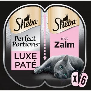 Sheba Perfect Portions Luxe Paté met zalm nat kattenvoer 4 verpakkingen (12 x 75 g) Sheba Perfect Portions Luxe Paté met zalm nat kattenvoer 4 verpakkingen (12 x 75 g)