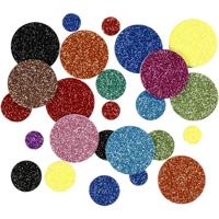 Creativ Company Foamvormen glitter cirkels, 150st. - thumbnail