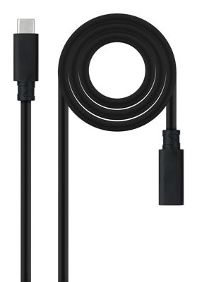 NANOCABLE 10.01.4501-L150 Kabel USB 3.2 GEN2X2, 100 W, 4K/60Hz, USB-C/M-USB-C/H, zwart, 1,5 m