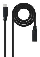 NANOCABLE 10.01.4501-L150 Kabel USB 3.2 GEN2X2, 100 W, 4K/60Hz, USB-C/M-USB-C/H, zwart, 1,5 m - thumbnail