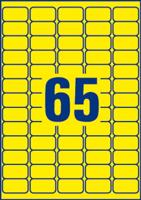 Etiket Avery L7651Y-25 38.1x21.2mm neon geel 1625 etiketten - thumbnail