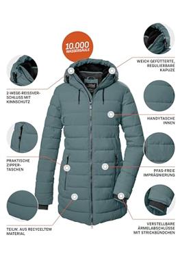 Killtec KOW 55 QLTD Parka Jas Dames Blue Grey 42